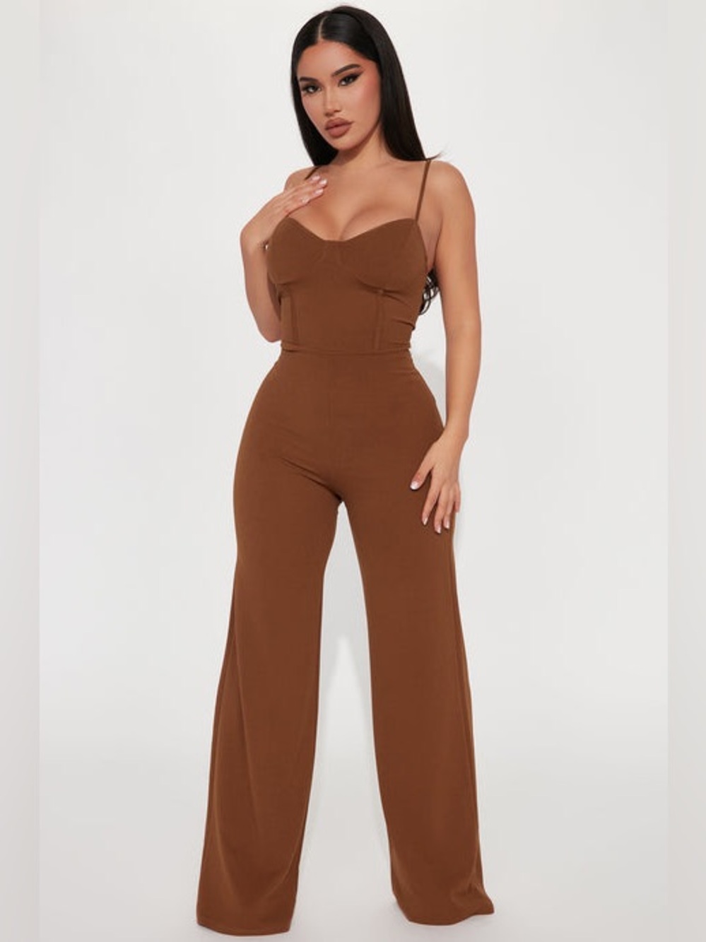 Taking Notes Jumpsuit - Mocha